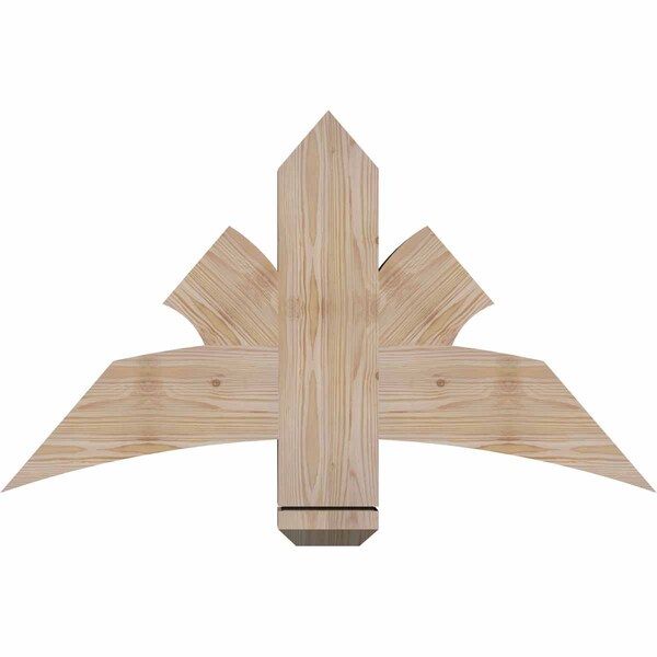 Ekena Millwork Davenport Smooth Timber Gable Bracket, Douglas Fir, 36"W x 21"H x 3 1/2"D x 5 1/2"F, 14/12 Pitch GBW036X21X0406DAV00SDF - main
